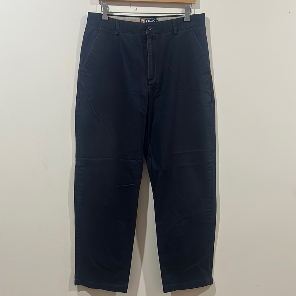 Chaps Navy Blue Khakis 34 x 32 Business Casual Pants